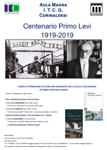 corso formazione storia centenario Primo Levi